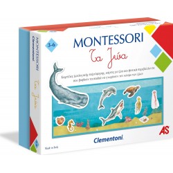Clementoni Montessori Educational Game Animals For Ages 3-6 1024-63224 8005125632244
