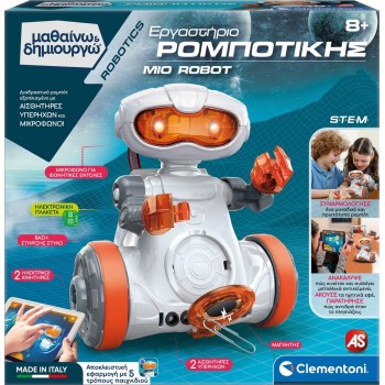 Clementoni Science And Play Robotics Educational Game Robotics Laboratory Mio Robot For Ages 8+ 1026-63527 8005125635276