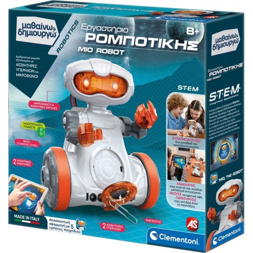 Clementoni Science And Play Robotics Educational Game Robotics Laboratory Mio Robot For Ages 8+ 1026-63527 8005125635276