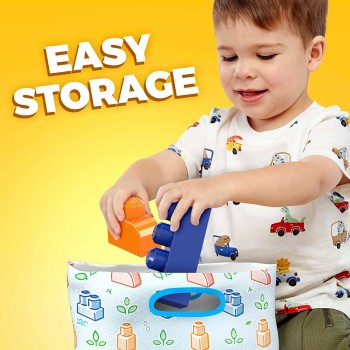 MEGA Build n Play Bag Building Set, 60 big building blocks made from plant-based plastics GVX10 887961934564