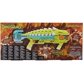 Hasbro Nerf Dinosquad Armorstrike Dart Blaster, 8-dart Rotating Drum, Drop Grip, 16 Elite Darts, Anklyosaurus F5855 501099415511