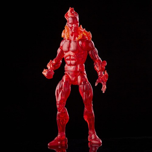 Hasbro Marvel Legends Series Retro Fantastic Four The Human Torch 6-Inch Action Figure Toy, Includes 5 Accessories F0351 5010993