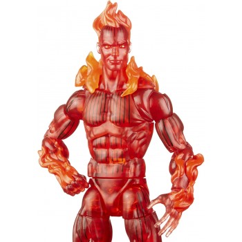 Hasbro Marvel Legends Series Retro Fantastic Four The Human Torch 6-Inch Περιλαμβάνει 5 Αξεσουάρ F0351 5010993842544
