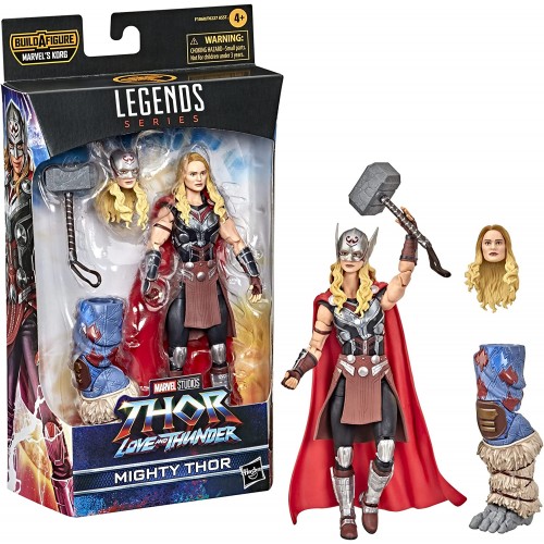 Hasbro Marvel Legends Series Thor: Love and Thunder Mighty Thor 6-inch 4 Accessories, 1 Build-a-figure F1060 5010993964369