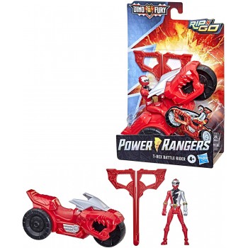 Hasbro Power Rangers Dino Fury Rip N Go T-Rex Battle Rider And Red Ranger 6-Inch-Scale όχημα F3938 / F4213 5010993933549