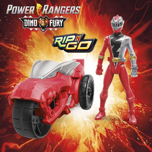 Hasbro Power Rangers Dino Fury Rip N Go T-Rex Battle Rider And Red Ranger 6-Inch-Scale Vehicle F3938 / F4213 5010993933549