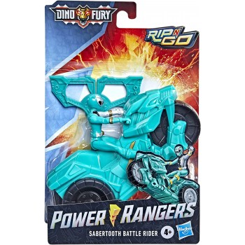 Hasbro Power Rangers Dino Fury Rip N Go Sabertooth Battle Rider And Green Ranger 6-Inch-Scale Vehicle F3938 / F4214 501099393355