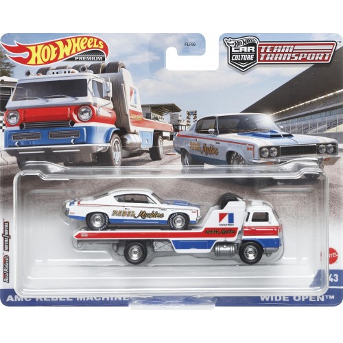 Mattel Hot Wheels 2022 Car Culture Team Transport, Rebel Machine and Wide Open νταλικα με αυτοκινητακι FLF56 / HCR38 19473501767