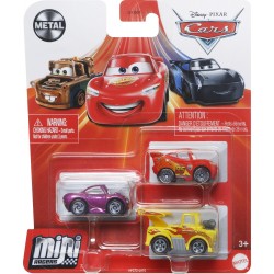 Mattel Disney Pixar Cars Mini Racers 3 Pack Holley Shiftwell Hot Rod Mate μινι αυτοκινητακια - σετ των 3 GKG01 / HFC72 194735037