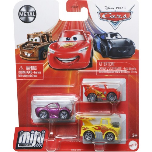 Mattel Disney Pixar Cars Mini Racers 3 Pack Holley Shiftwell Hot Rod Mate μινι αυτοκινητακια - σετ των 3 GKG01 / HFC72 194735037