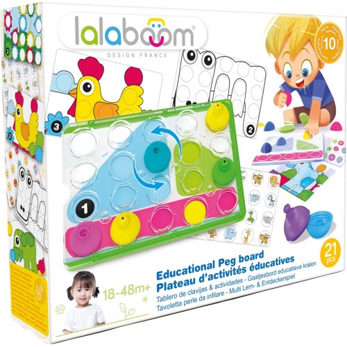 Lalaboom Educational Peg Board 21 Pcs For 18-48 Months 1000-86150 4897067861509