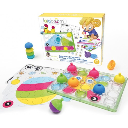 Lalaboom Educational Peg Board 21 Pcs For 18-48 Months 1000-86150 4897067861509