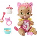 Mattel My Garden Baby Snack And Snuggle Kitten Interactive Hot Pink Doll HHP29 194735073764