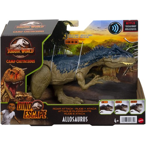 Mattel Jurassic World Camp Cretaceous Roar Attack Allosaurus Dinosaur Action Figure With Strike Feature And Sounds GWD06 / HCL91