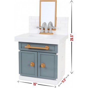 Little Tikes First Bathroom Appliances Έπιπλο Νιπτήρας Μπάνιου με 12 Αξεσουάρ Μπάνιου 657771EUC 050743657771