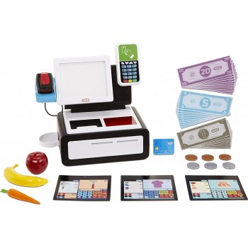 Little Tikes First Self-Checkout Stand Realistic Cash Register 656163EUC 050743656163