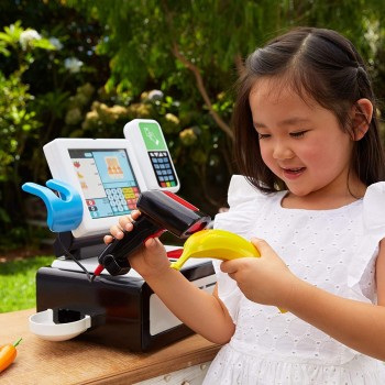 Little Tikes First Self-Checkout Stand Realistic Cash Register 656163EUC 050743656163