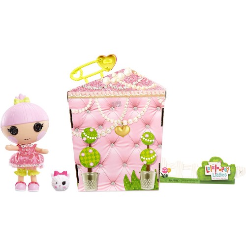 MGA Entertainment Lalaloopsy Littles Doll- Trinket Sparkles And Pet Yarn Ball Kitten, 7 Princess Doll With Pink Outfit And Acces