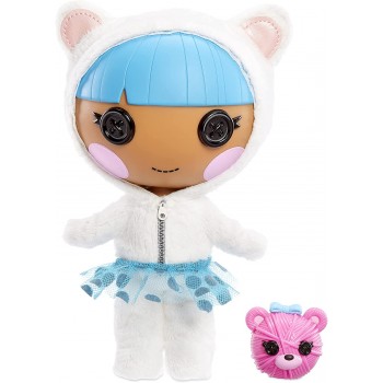 MGA Entertainment Lalaloopsy Littles Doll Bundles Snuggle Stuff And Pet Yarn Ball Bear, 7 Winter Doll With Blue/White Outfit And