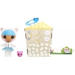 MGA Entertainment Lalaloopsy Littles Doll Bundles Snuggle Stuff And Pet Yarn Ball Bear, 7 Winter Doll With Blue/White Outfit And