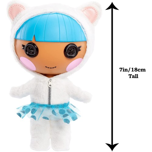 MGA Entertainment Lalaloopsy Littles Doll Bundles Snuggle Stuff And Pet Yarn Ball Bear, 7 Winter Doll With Blue/White Outfit And