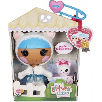 MGA Entertainment Lalaloopsy Littles Doll Bundles Snuggle Stuff And Pet Yarn Ball Bear, 7 Winter Doll With Blue/White Outfit And