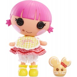 MGA Entertainment Lalaloopsy Littles Doll Sprinkle Spice Cookie And Pet Cookie Mouse, 7 Baker Doll With Pink/Yellow Outfit And A