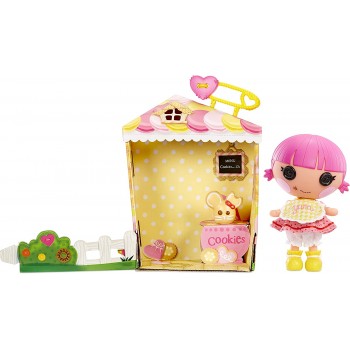 MGA Entertainment Lalaloopsy Littles Doll Sprinkle Spice Cookie And Pet Cookie Mouse, 7 Baker Doll With Pink/Yellow Outfit And A