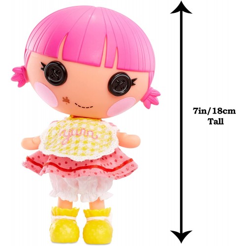 MGA Entertainment Lalaloopsy Littles Doll Sprinkle Spice Cookie And Pet Cookie Mouse, 7 Baker Doll With Pink/Yellow Outfit And A