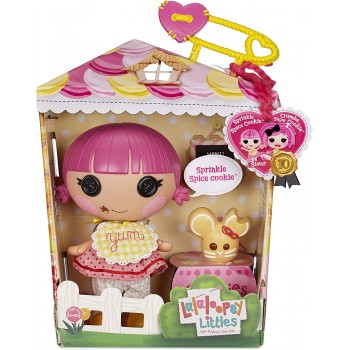MGA Entertainment Lalaloopsy Littles Doll Sprinkle Spice Cookie And Pet Cookie Mouse, 7 Baker Doll With Pink/Yellow Outfit And A