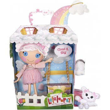 MGA Entertainment Lalaloopsy Doll Cloud E. Sky And Pet Poodle, 13 Angel Doll With White Hair, Halo, Wings, Pink Outfit And Acces