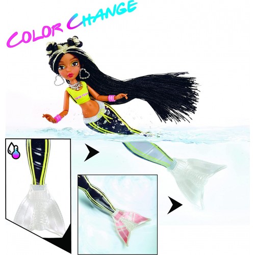MGA Entertainment Mermaze Mermaidz - Jordie - Mermaid Fashion Doll With Colour Change 580836EUC 035051580836