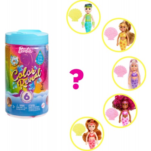 Mattel Barbie Chelsea Color Reveal Mermaid HCC75 194735007325