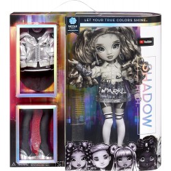 MGA Entertainment Rainbow High Shadow Series 1 Nicole Steel- Grayscale Fashion Doll 583585EUC 035051583585