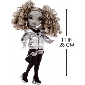 MGA Entertainment Rainbow High Shadow Series 1 Nicole Steel- Grayscale Fashion Doll 583585EUC 035051583585