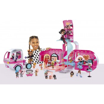MGA Entertainment LOL Surprise OMG Glamper Fashion Camper Doll Playset With 55+ Surprises, Fully-Furnished With Light Up Pool 57