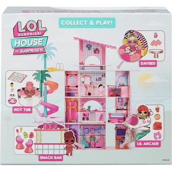 MGA Entertainment LOL Surprise OMG House Of Surprises Hot Tub Playset With Yacht B.B. Collectible Doll And 8 Surprises 580232EUC