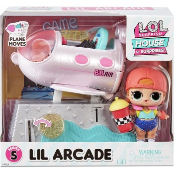MGA Entertainment LOL Surprise OMG House Of Surprises Lil Arcade Playset With Sk8er Grrrl Collectible Doll And 8 Surprises 58021