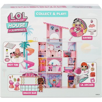 MGA Entertainment LOL Surprise OMG House Of Surprises Snack Bar Playset With Rip Tide Collectible Doll And 8 Surprises 580249EUC