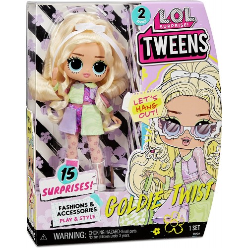 MGA Entertainment LOL Surprise Tweens Series 2 Fashion Doll Goldie Twist With 15 Surprises Including Pink Outfit And Accessories