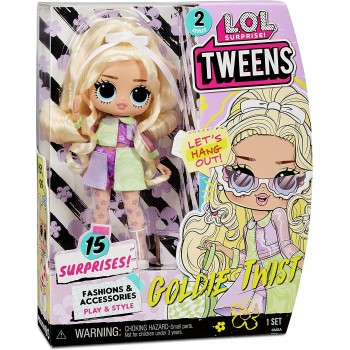 MGA Entertainment LOL Surprise Tweens Series 2 Fashion Doll Goldie Twist With 15 Surprises Including Pink Outfit And Accessories