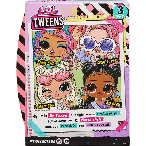 MGA Entertainment LOL Surprise Tween Series 3 Fashion Doll Marilyn Star With 15 Surprises 584063EUC 035051584063