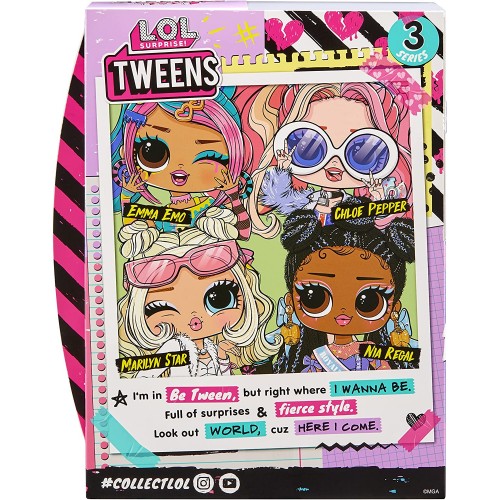 MGA Entertainment LOL Surprise Tween Series 3 Fashion Doll Emma Emo With 15 Surprises 584070EUC 035051584070