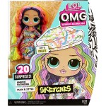 MGA Entertainment LOL Surprise OMG Sketches Fashion Doll With 20 Surprises 581857EUC 035051581857