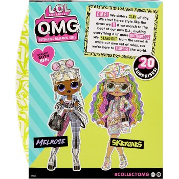 MGA Entertainment LOL Surprise OMG Sketches Fashion Doll With 20 Surprises 581857EUC 035051581857
