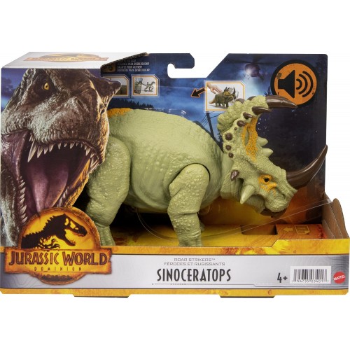 Mattel Jurassic World Νεοι Δεινοσαυροι Με Κινουμενα Μελη, Λειτουργια Επιθεσης & Ηχους Roar Strikers Sinoceratops  HDX17 / HDX43 