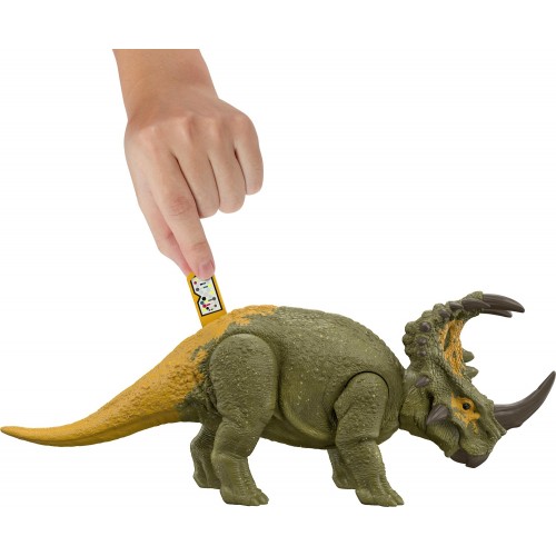 Mattel Jurassic World Νεοι Δεινοσαυροι Με Κινουμενα Μελη, Λειτουργια Επιθεσης & Ηχους Roar Strikers Sinoceratops  HDX17 / HDX43 