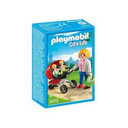 Playmobil Μαμά Με Δίδυμα Και Καροτσάκι 5573 4008789055736