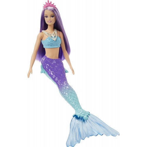 Mattel NEW Barbie Gorgon (Purple Hair) With Blue & Purple Ombre Mermaid Tail and Tiara HGR08 / HGR10 194735055821