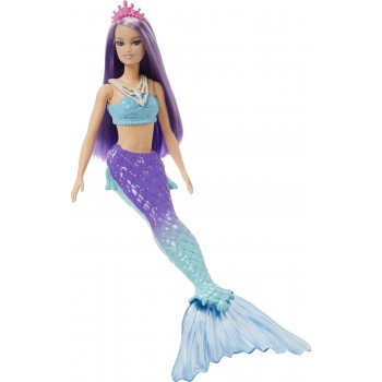 Mattel NEW Barbie Gorgon (Purple Hair) With Blue & Purple Ombre Mermaid Tail and Tiara HGR08 / HGR10 194735055821